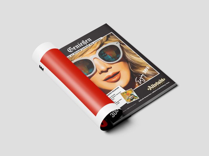 Texas Monthly ad mockup for Altstadt Brewery