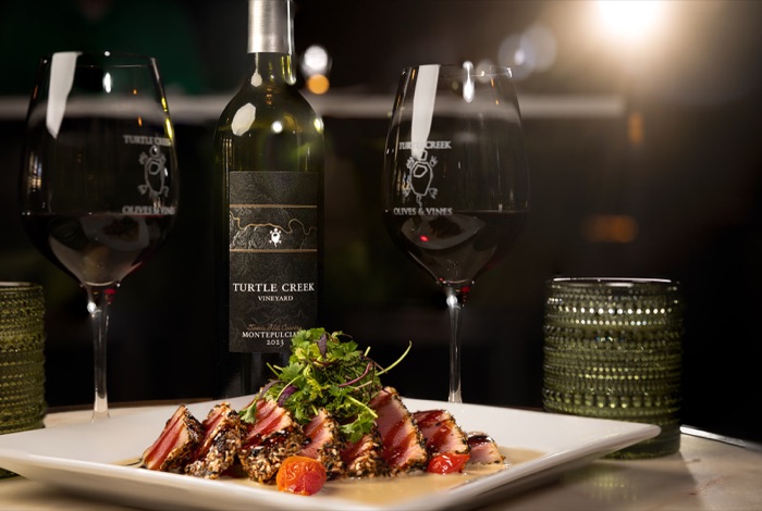 Seared dish plated and photographed for a Hill Country restaurant
