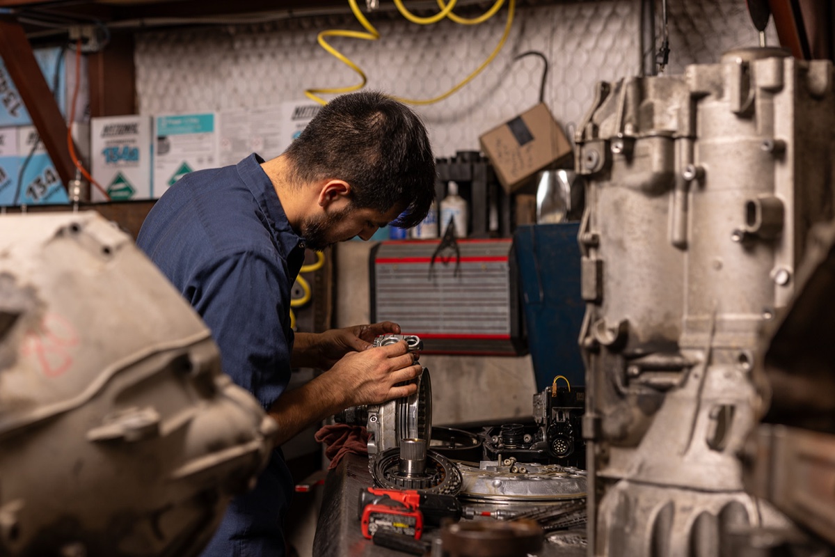 Automotive technician working in the shop